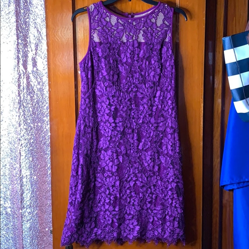 Ralph Lauren Purple Lace Dress